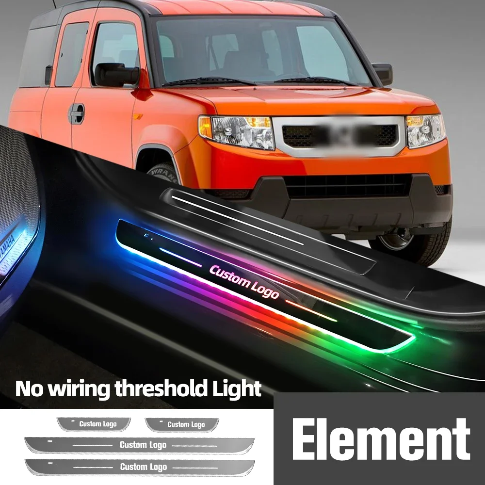 

For Honda Element 2002-2012 2006 2009 2010 2011 Car Door Sill Light Customized Logo LED Welcome Threshold Pedal Lamp Accessories