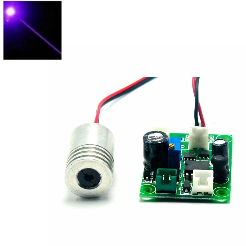 

Industrial 405nm 100mw/200mw Violet Blue Focus Dot Module 18x25mm