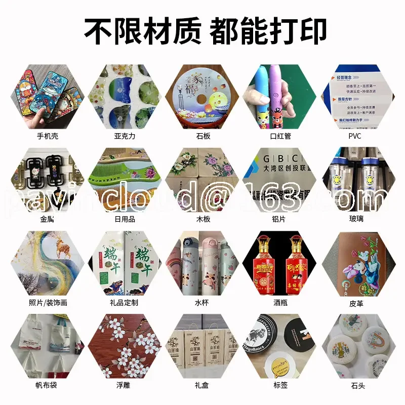 6090uv Flatbed Printer Acrylic Metal Tag Ceramic Tile Wine Bottle Varnish Crystal Label Advertising Printing