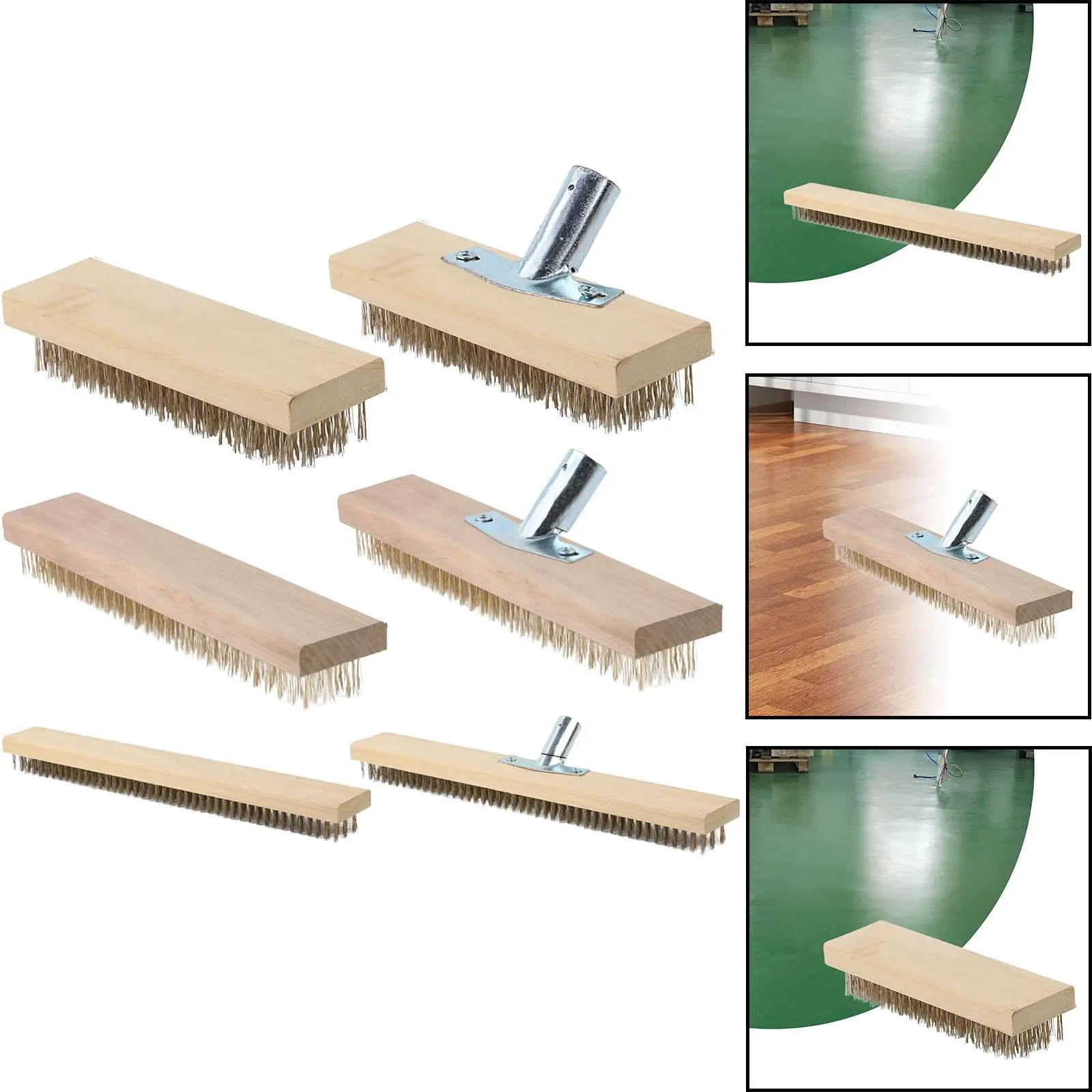 Wire Brush Cleaning Metal Surface Texturing Bristle Wire Brush Barbecue Pool Garage Patio Removing Rough Surface Wire Broom