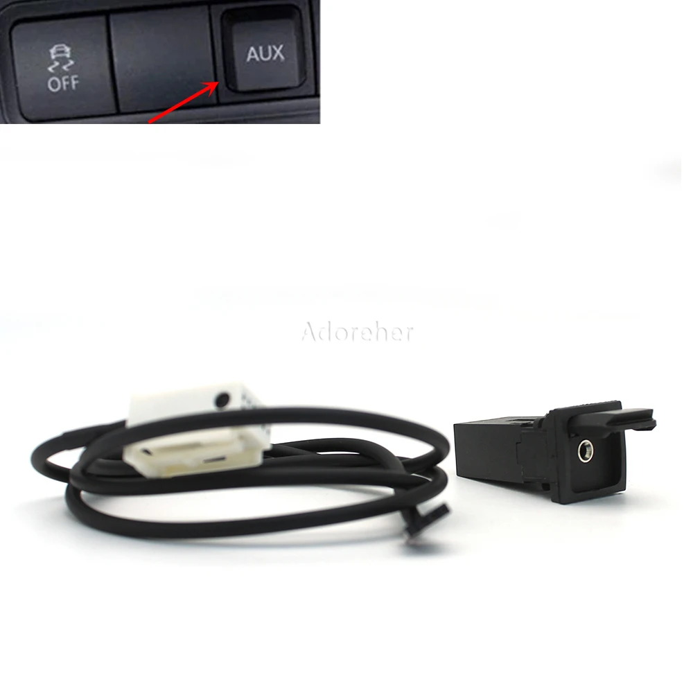 

Fit For VW RCD510 RCD310 RNS315 for Jetta 5 MK5 Golf 6 MK6 Car AUX Switch Interface Adapter In Socket With Cable Harness