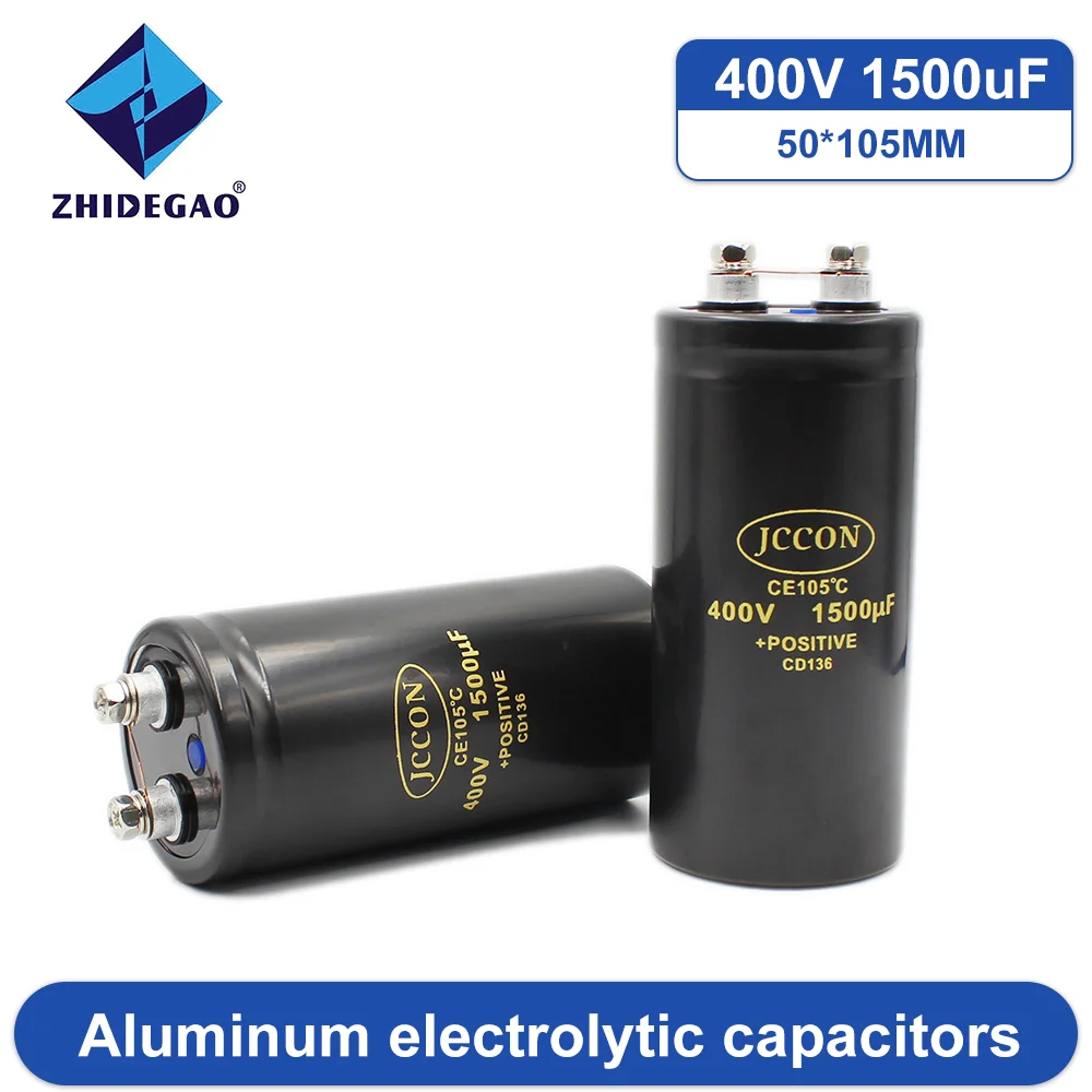 1 Pcs 1500мкФ 400в (1500UF 400V) Aluminum Electrolytic Capacitor 50x105mm 105C low ESR (including screws) Black