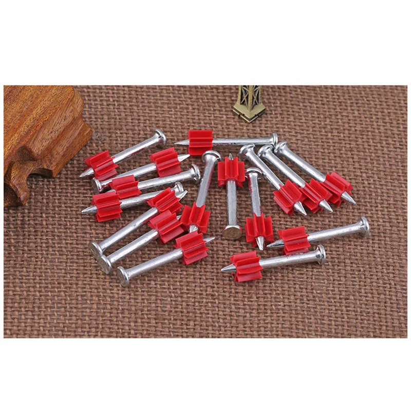 25/50pc Flat‑Head Hardened Cement Nails 22‑52mm High Carbon Steel Wall Fastener for Advertising Board Furniture Hardware Fitting
