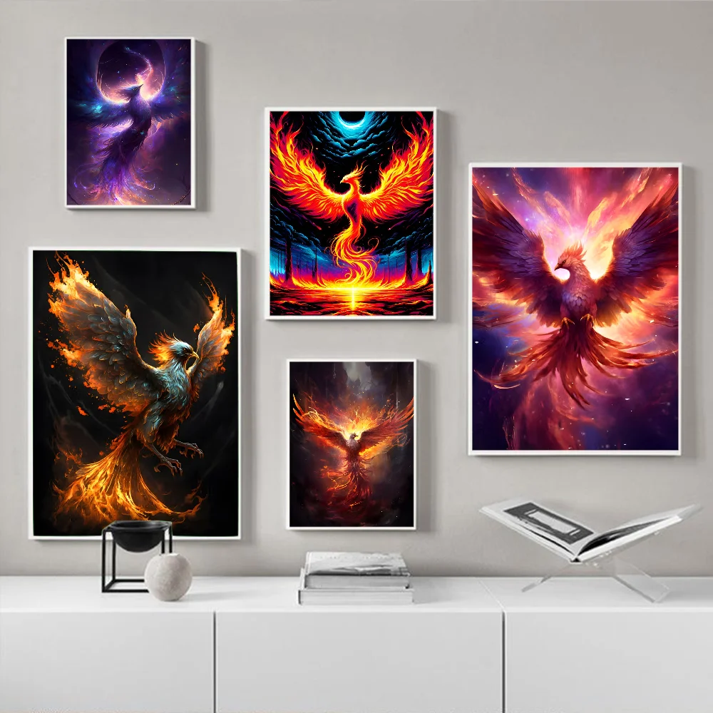 Fantastic Phoenix Whitepaper Poster HD Quality Poster Wall Art Painting Study Room Wall Decor