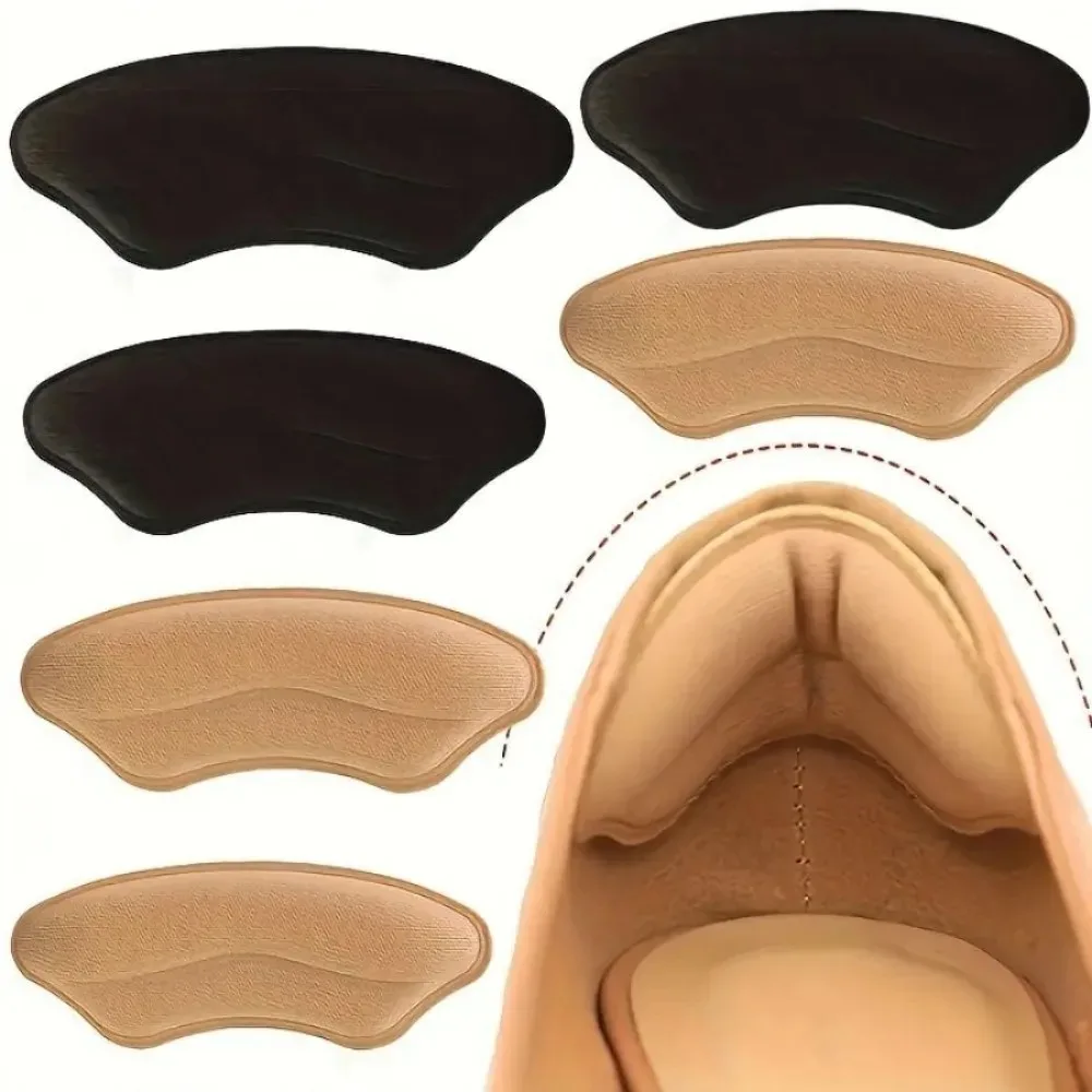 8‑Pack Self‑Adhesive Heel Cushion Pads Inserts, Comfort Fit Solution for Oversized Shoes, Stop Heel Slipping While Walking