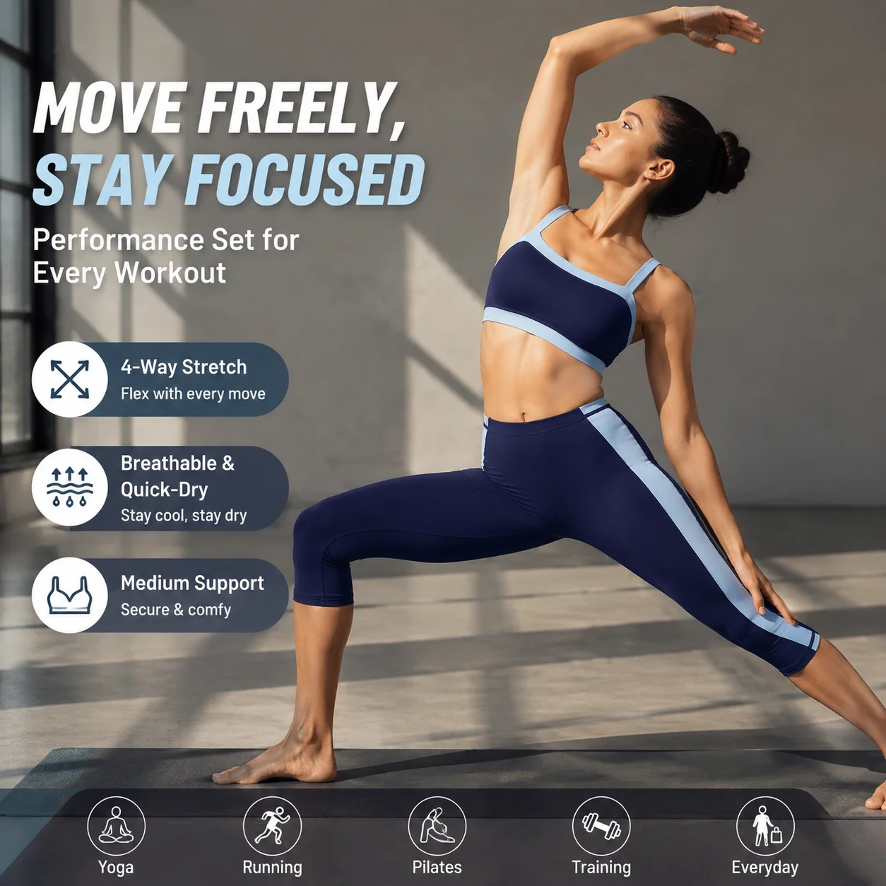 Conjunto de Yoga Feminino: Top - Pilates Yoga Video avaliação e preço
