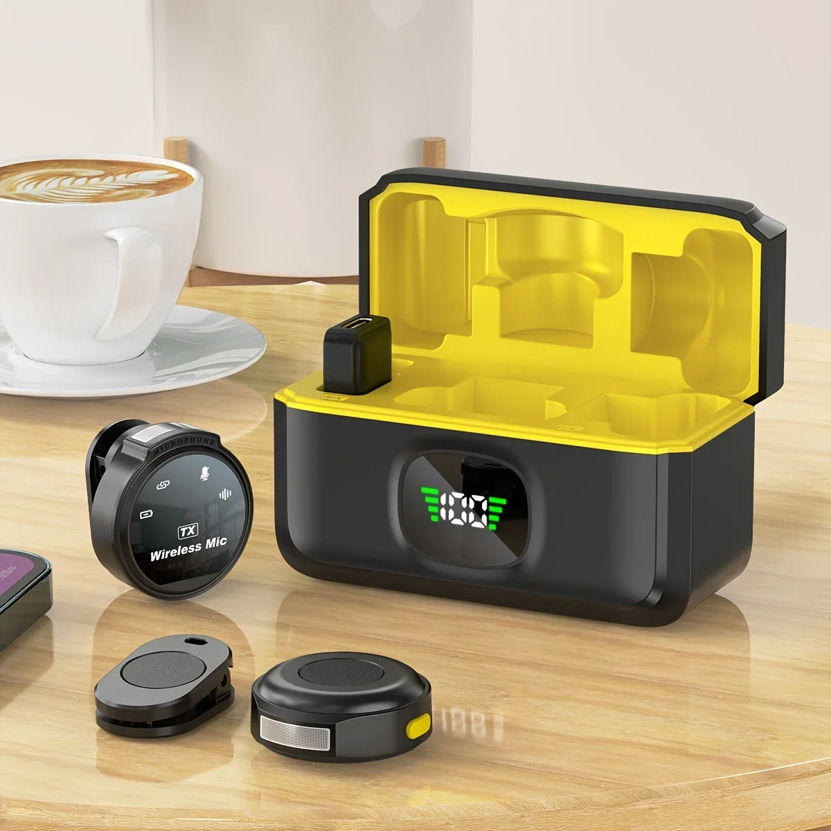 J6 Mikrofon Lavalier Nirkabel Mikrofon Kerah Plug & Play untuk Perekaman Video, Vlogging, Streaming Langsung & Wawancara