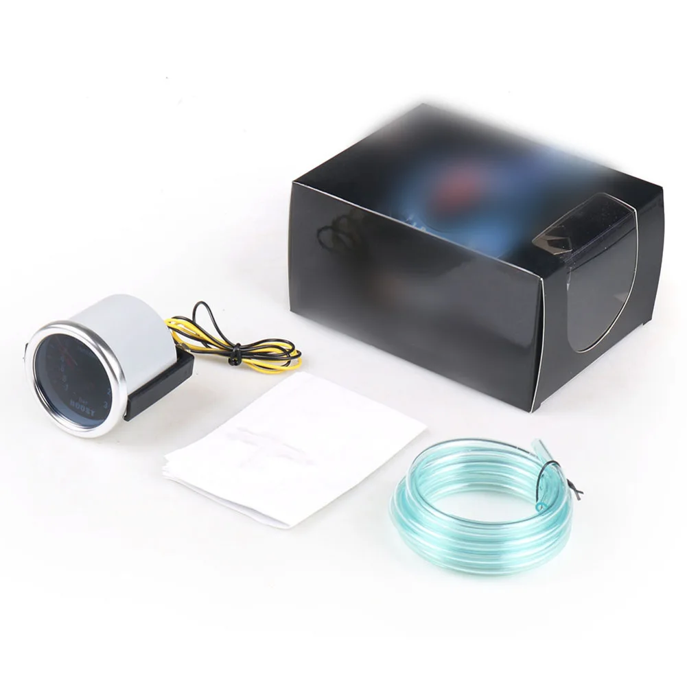 

Boost Pressure 3bar Turbocharger Gauge White LED Display Mechanical Operation Real-time Monitoring For 12V Systems