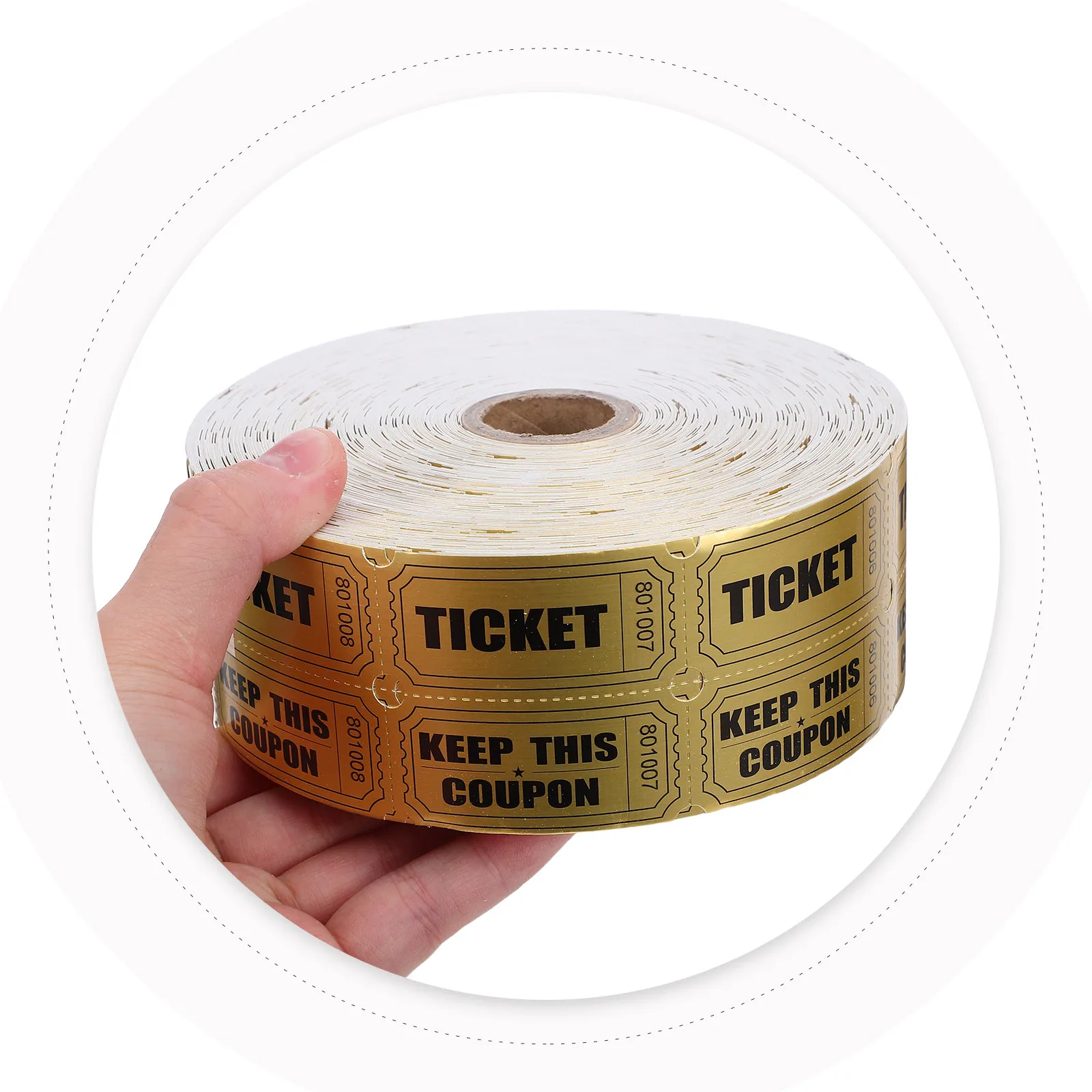 2000 Pcs Raffle Tickets Circus Decorations Auction Drawing For Event Labels Golden Game Carnival Birthday Party Holiday view 3