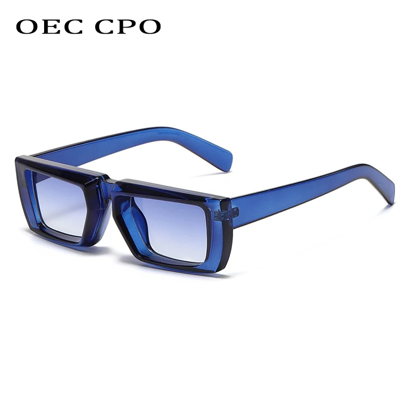 OEC CPO Vintage Rectangle Sunglasses Women Punk Small Frame Sun Glasses MenTrends Square Glasses UV400 Shades Fashion Eyewear