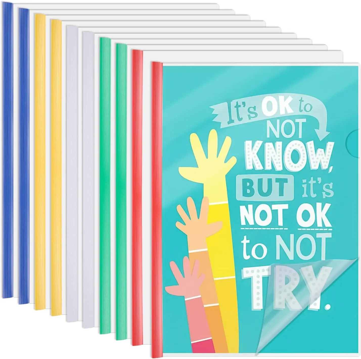 

10pcs Clear Report Covers with Sliding Bars,Report Folders with Clear Cover for Presentation Resume Thesis File folders Binder