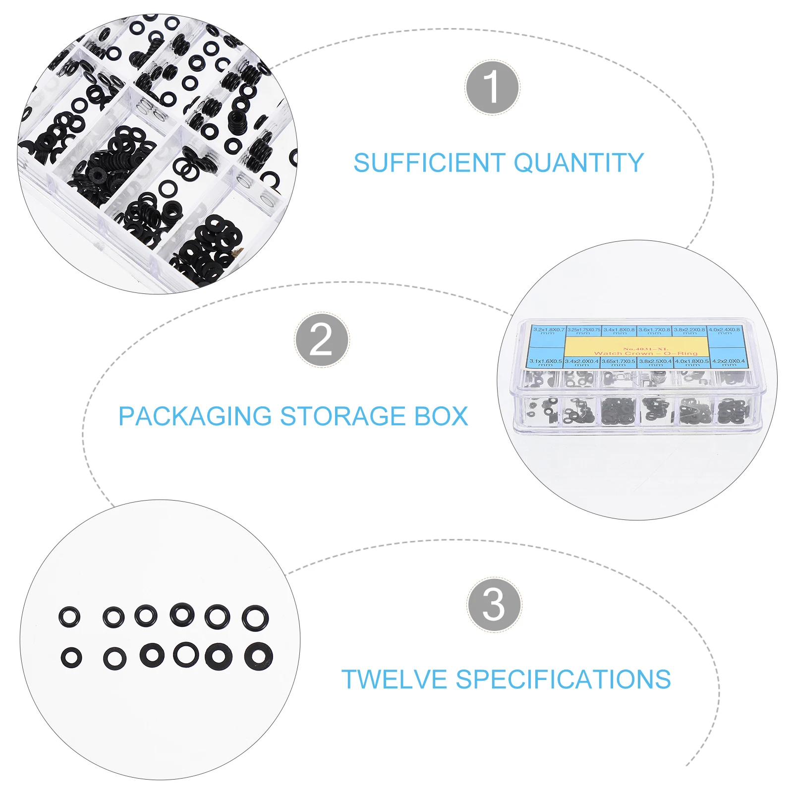 

Watchmakers Sealing Gasket Rings Rubber Case Waterproof Ring Watch Repair Kit Polishing Tool Round Storage Precision Production