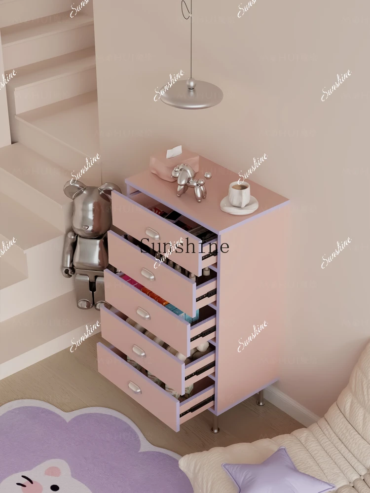 

Solid wood combination chest sofa drawer side cabinet small apartment storage FT