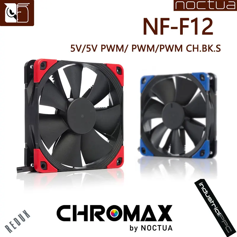 Noctua NF-F12 PWM chromax.black.swap 120mm Case fan Silent SSO2 Bearing 12V 4pin PWM Computer CPU Cooler Radiator Fan