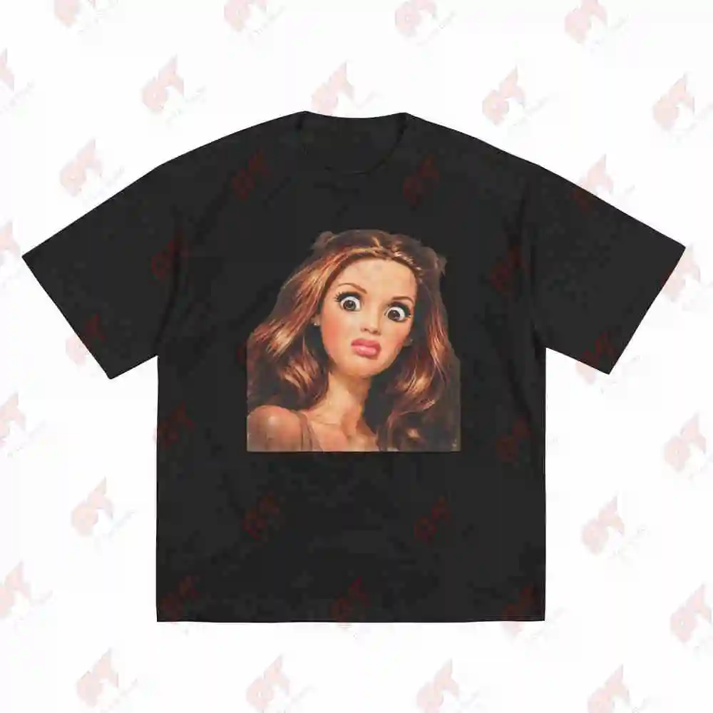 Doll Face Meme Viral Internet Reaction Short Sleeve Tee 100% Cotton T-Shirt