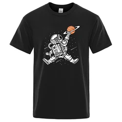 Spaceman Dunk T Shirt Men Women Cotton Eco Tee Clothes Tshirts Oversize Breathable Loose Short Sleeve Hip Hop Comfortable Tops