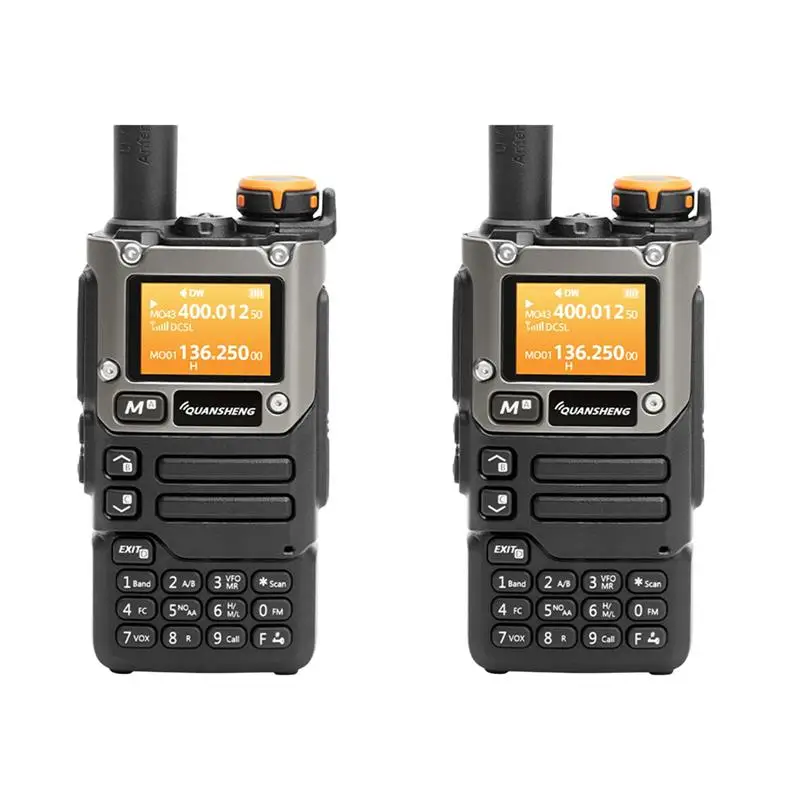 To UVK58 Walkie Talkie 50-600 MHz Full Band Type C Charger AM DTMF Scrambler NOAA FM UVK6 K5 Ham Two Way Radio