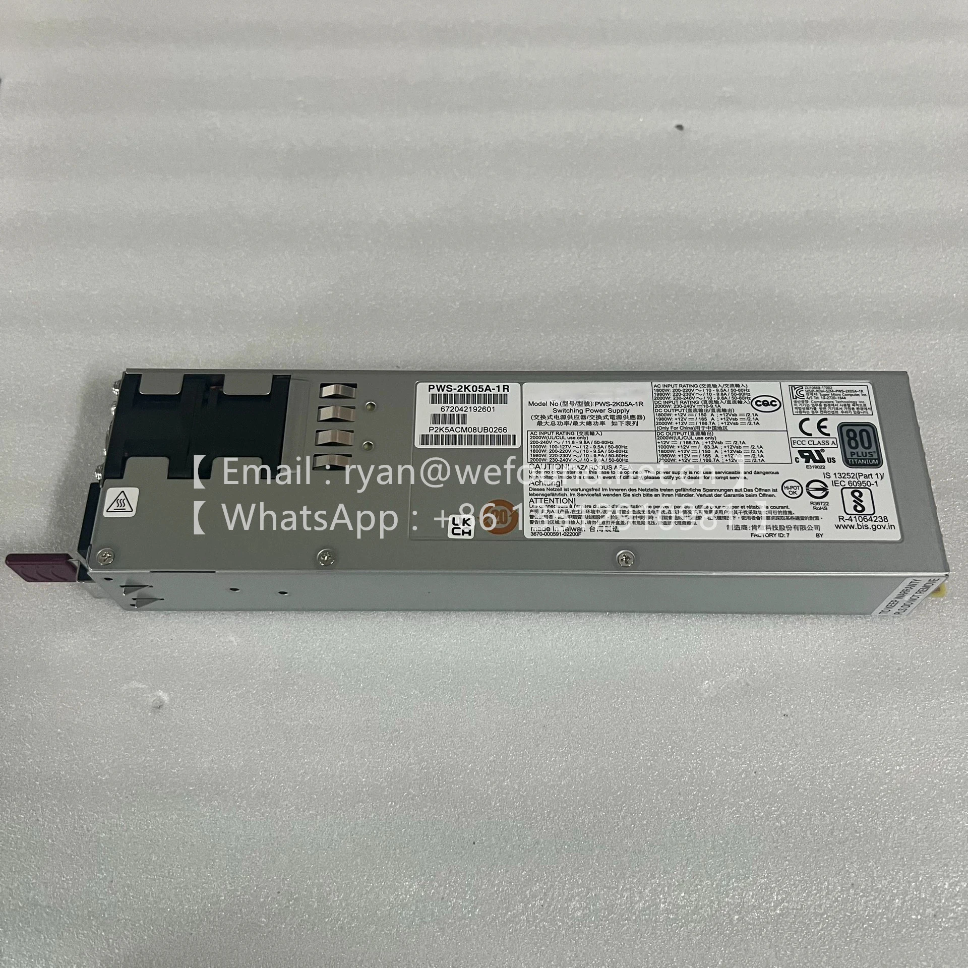 PWS-2K05A-1R 2000W パワーモジュール