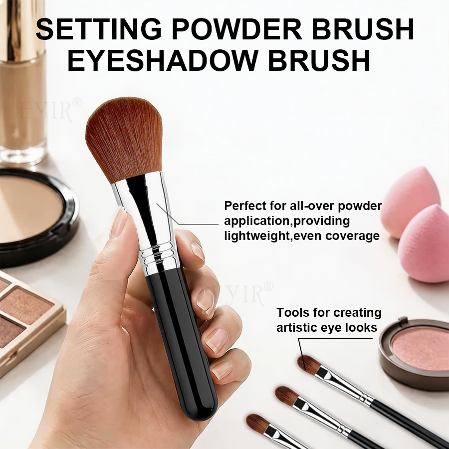15PCS Makeup Brushes Set with Powder Brushes and Eyeshadow Brushes Face Makeup Tools Kit for Blending Blush Foundation Cosmetic