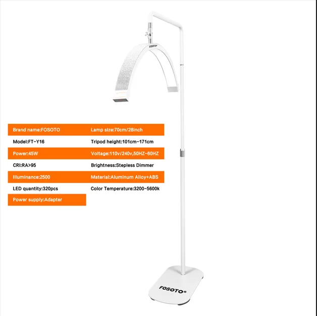 FOSOTO Overseas Warehouse LED Video Cosmetisch Licht Halve maanlamp Lash light Nail Desktop Light voor Beauty ShopTattoo Make-up