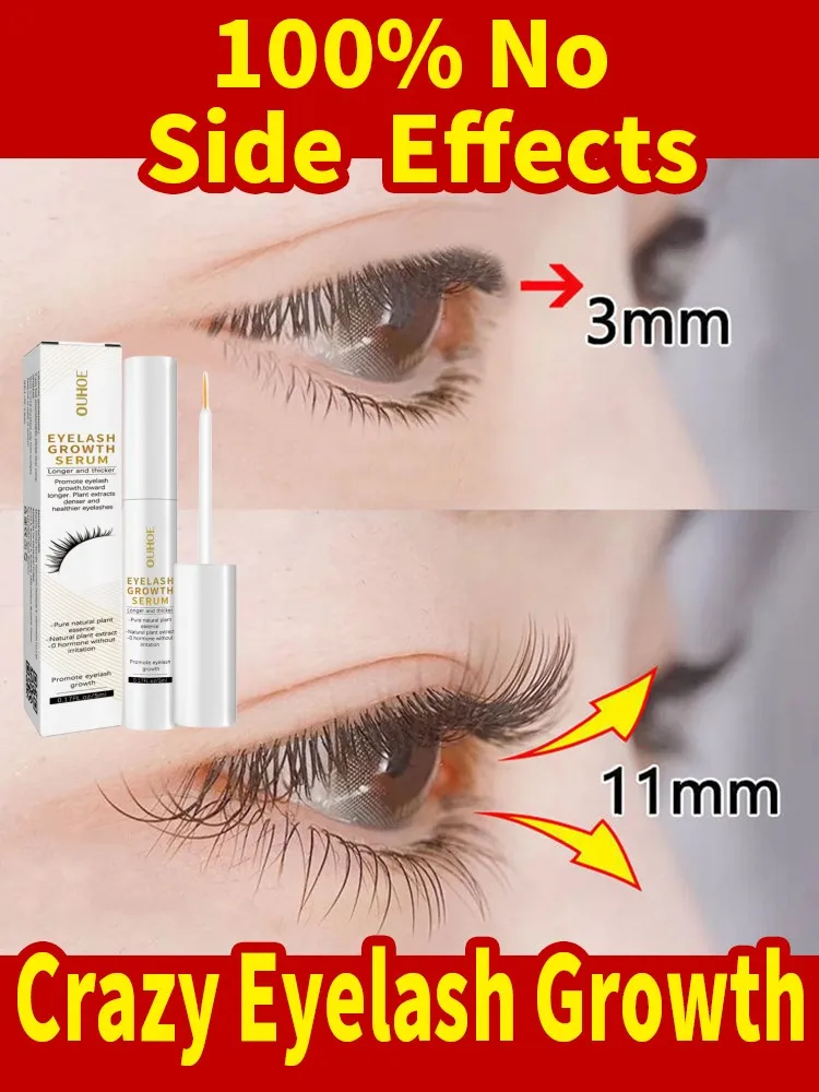 Sérum de croissance rapide des cils, 7 jours, rehausseur de cils naturel, plus long, plus complet, produits de traitement, soins des yeux, maquillage