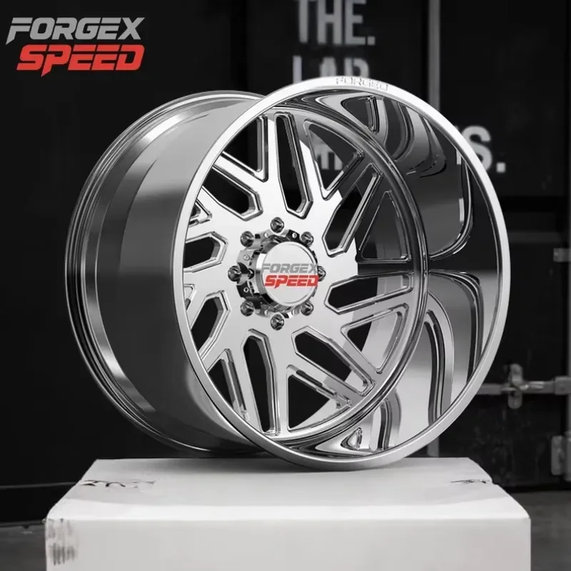 Forgex 20 22 24 26 28 Inch 6061-T6 Alloy Polished Floating Center Cap 6x135 8x170 8x180 Deep Lip Passenger Car Rim Forged