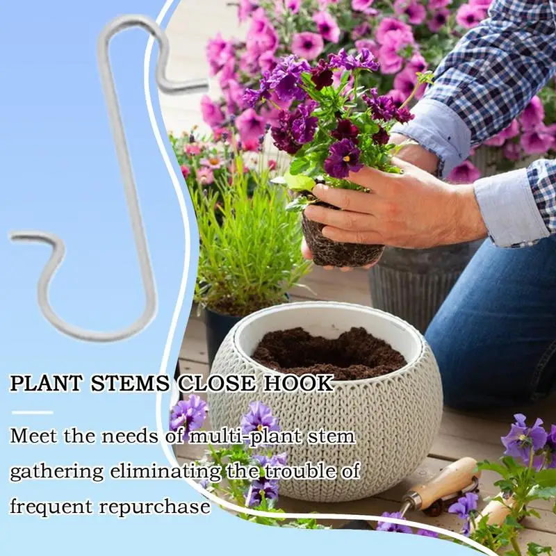 Plant Support Structures Cucumber Hooks Set Of 50 Metal Garden Turtle Shell Leaf Plant Support Stabilizer For Cucumber Grape