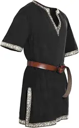 Kubieke element Mens Halloween Middeleeuws Kostuum Renaissance Tuniek Viking Ridder Piraat Vintage Warrior LARP Shirts