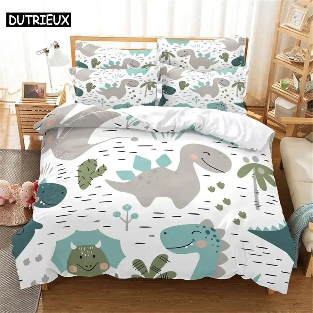 

3D Dinosaur Bedding Set Queen Bedding Duvet Cover Set Bedding Set Bed Cover Cotton Queen Bedroom Bed Cover