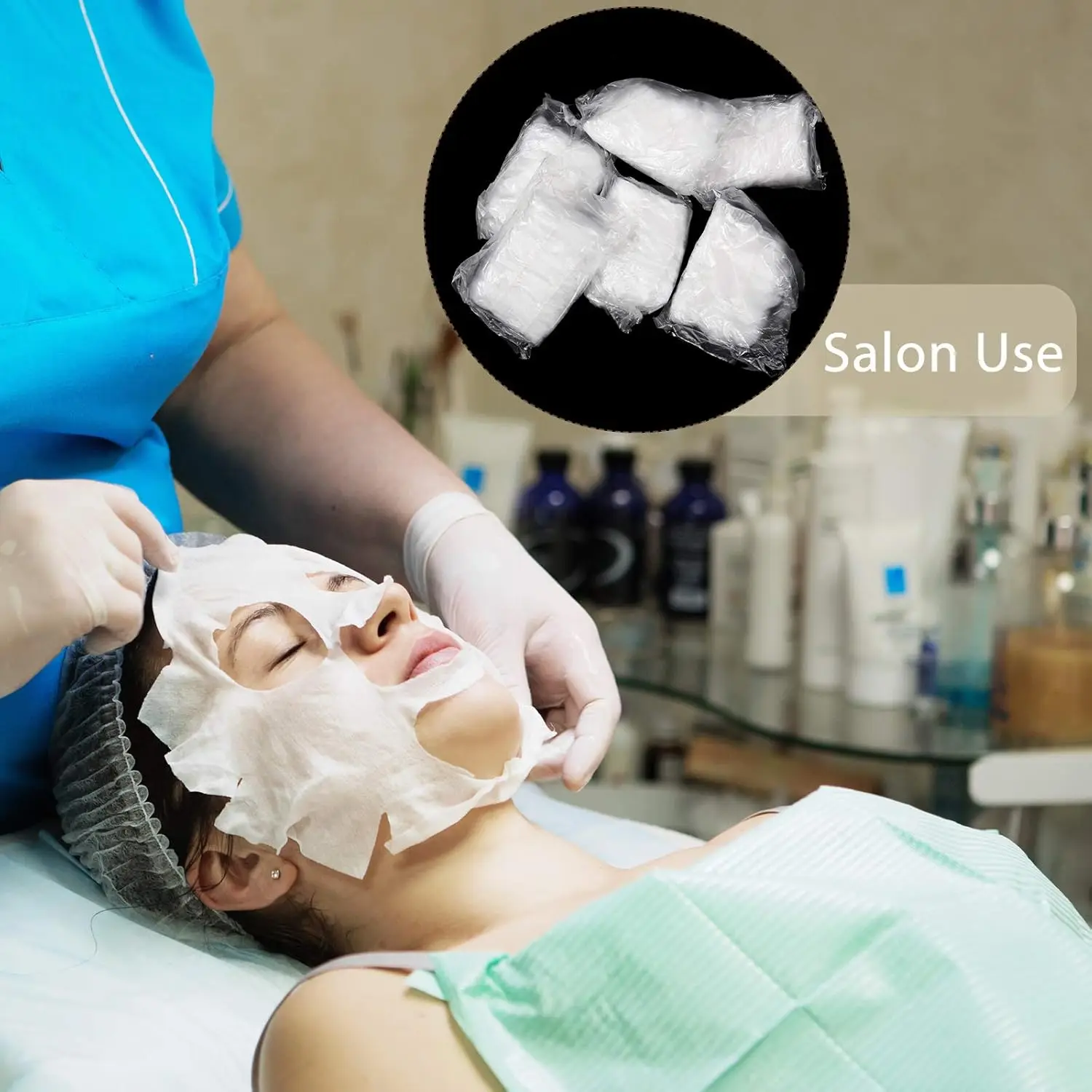 100 قطعة عصابات سبا القابل للتصرف لينة غير المنسوجة رباط شعر الوجه مطاطا الوجه أشرطة رأس القماش تمتد العناية بالبشرة غسل أدوات