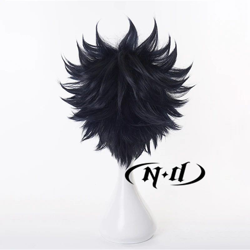 Pelucas de Cosplay ND Megumi Fushiguro Jujutsu Kaisen, pelucas de pelo negro para Cosplay de Anime, fiesta temática de disfraz, Comic Con Coser sintético
