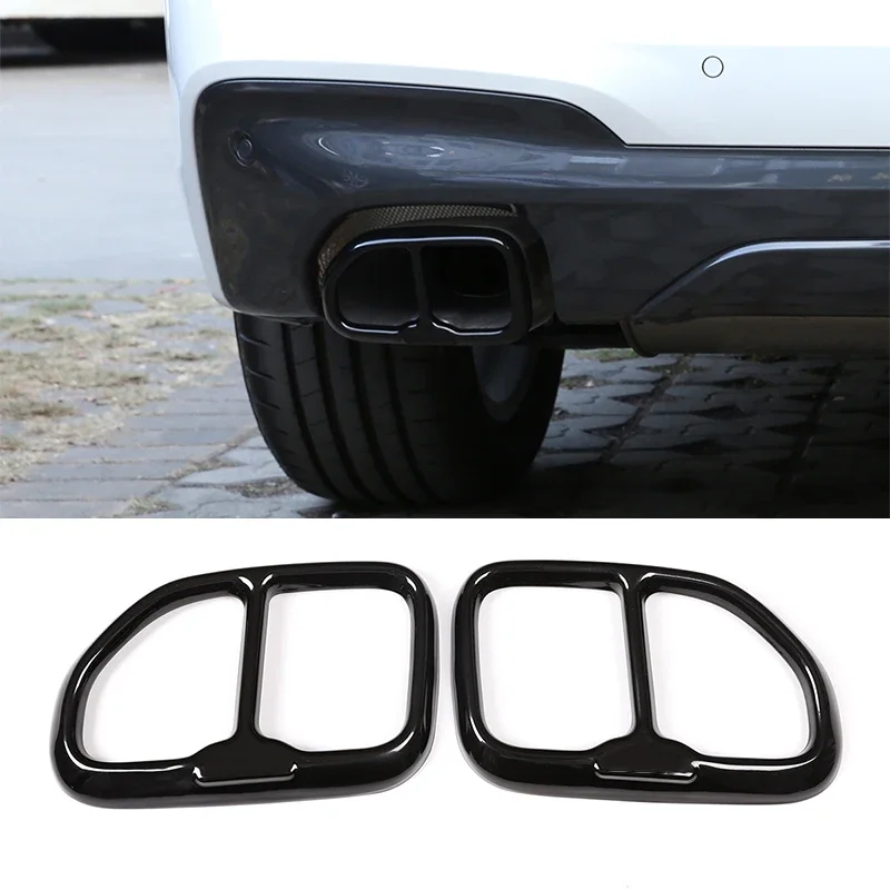 

Накладка на заднюю выхлопную трубу из нержавеющей стали для BMW X3 G01 X4 G02 2018-2022, внешние аксессуары для рамы хвостового горла