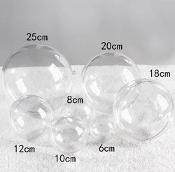 Diameter 20-50mm Clear Plastic Hollow Ball Transparent Ball for DIY Handmade Decorating Game Console Art Pieces