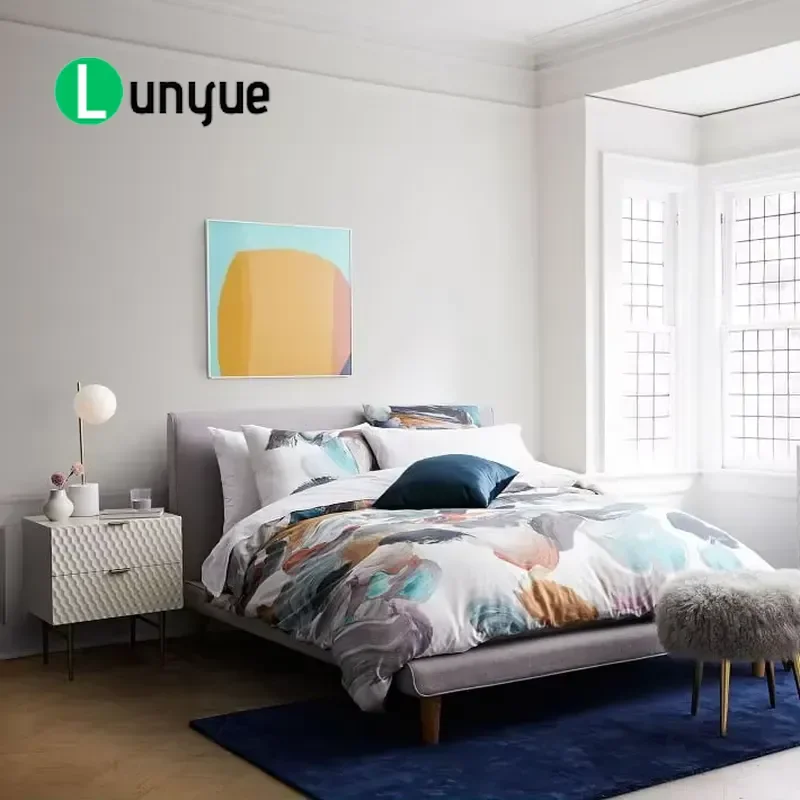 Gold Stainless Steel White Lacquer 2 Drawer Cabinet Nested Bed Side Table Modern Nightstand for Bedroom Living Room Space