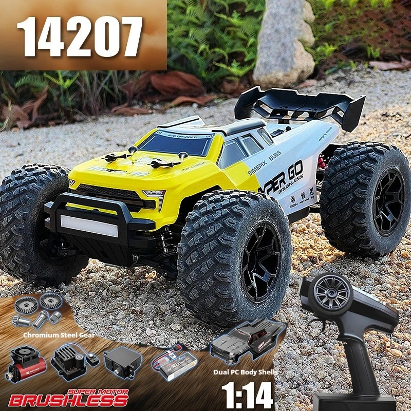MJX 14207 14208 1:14 Brushless 4WD High Speed RC Car Off Road Drifting Vehicle Professional Electric Hobby Racing Scale Model