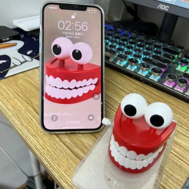 Unzip Funny Prank Big Eyes and Front Teeth iPhone Case for iPhone 7 8 Plus XR XS 11 12 13 14 Pro Max,Tricky gift