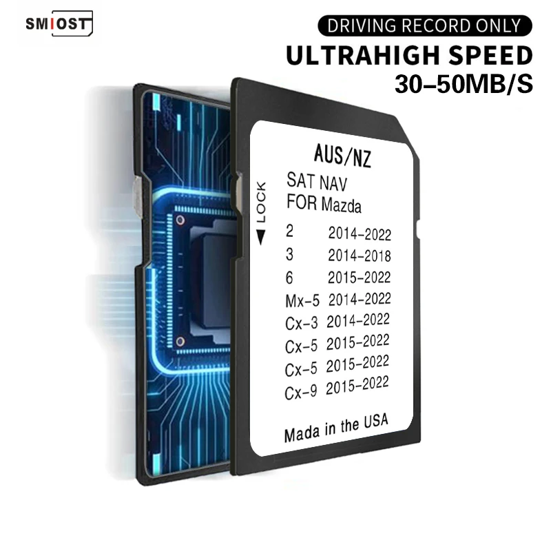 Sat Nav 16GB بطاقة SD ترقية 2024 أستراليا نيوزيلندا خرائط لمازدا 2 3 6 CX3 CX5 CX8 CX9 MX5 اكسسوارات الملاحة سيارة