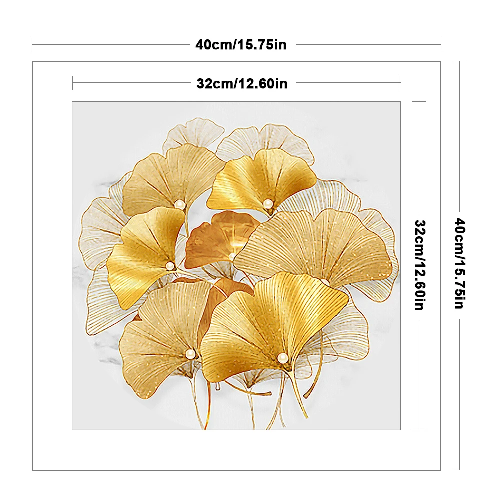 

4Pcs Leaf Printed Cross Stitch Kit 50x50cm DIY 11CT Thread Art Needlework Decor