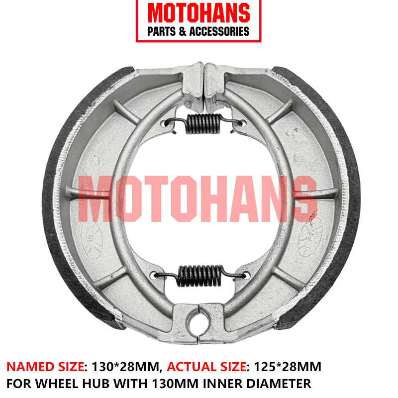 

MOTORCYCLE BLACK SHEEL ASBESTOS FREE BRAKE SHOE 130*28 FOR SUZUKI GN125 GIXXER150 GS125 HAOJUE HJ125-7