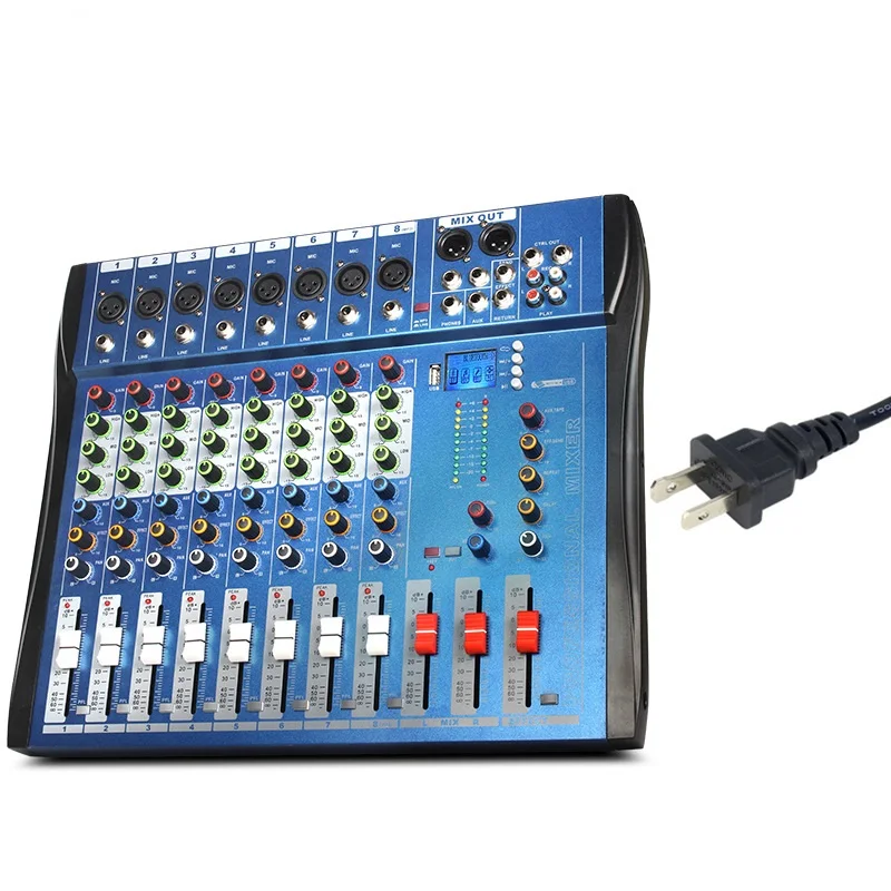 Dj Controller Mixer Audio mixing meter Card Professional Pc Digital Console Interface Console Professional Equipment 8 channels