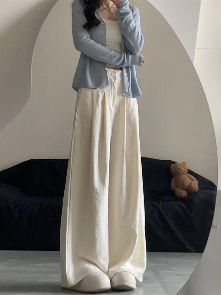 女性のズボンハイウエスト原宿快適なストレッチ韓国のファッション品質の衣装 Xxl G トレンド 2025 ワイドレッグ女性のパンツ