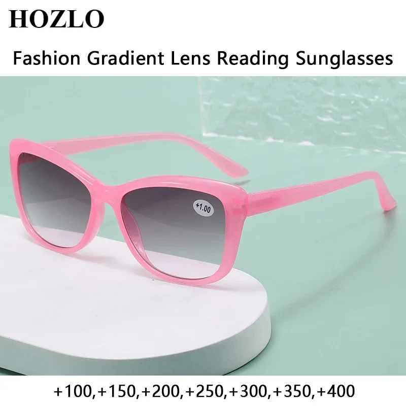 

New Women Fashion Gradient Lens Reading Sunglasses Magnifier Female Presbyopia Spectacles Dark Glasses Elasticity Hinge Travel