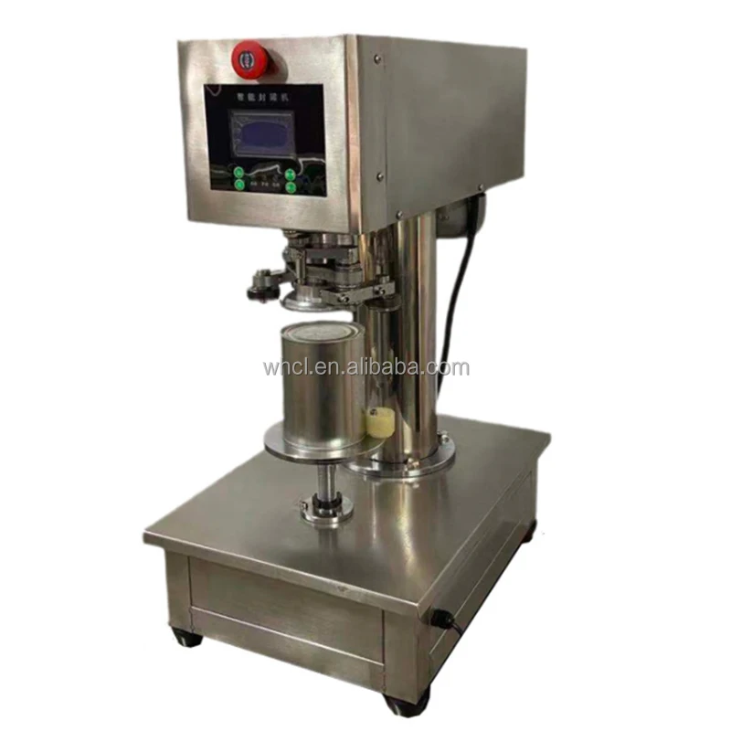 Automatic Non-rotating Can PET Plastic Metal Tin Beer Can Seamer Easy Open Lid Cover  Sealing  Machine