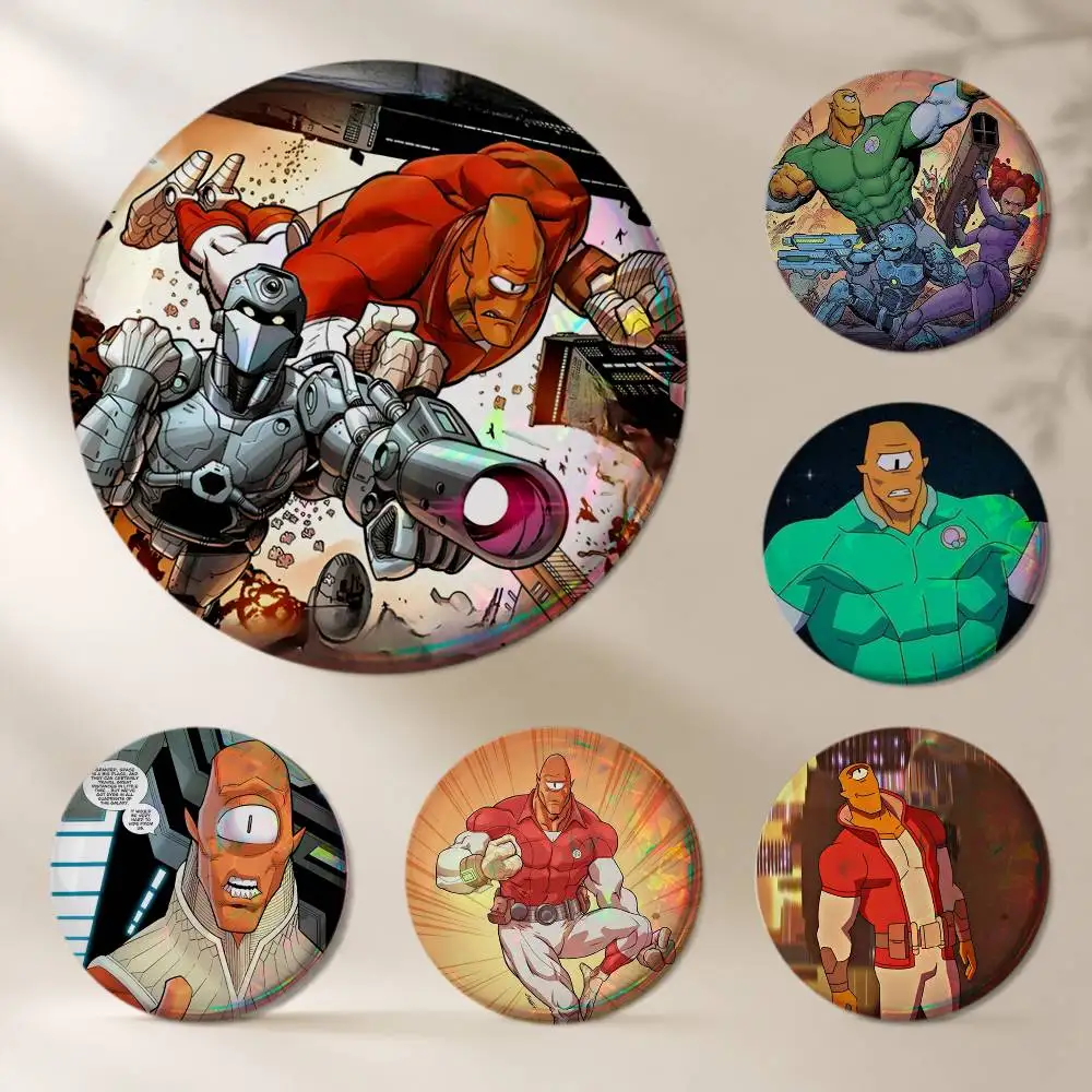 Allen the Alien Cartoon Invincible Brooches Cartoon Badge Pins Backpack Hat Accessories Friend Gift