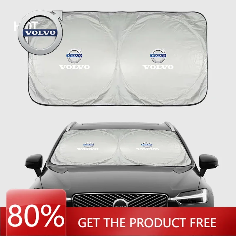 

2026 Hot For VOLVO Car Windscreen Sunshade Cover UV Protection Sun Visor For Volvo XC90 V90 V60 XC60 V40 EC40 EX40 S80 S60 S90 C