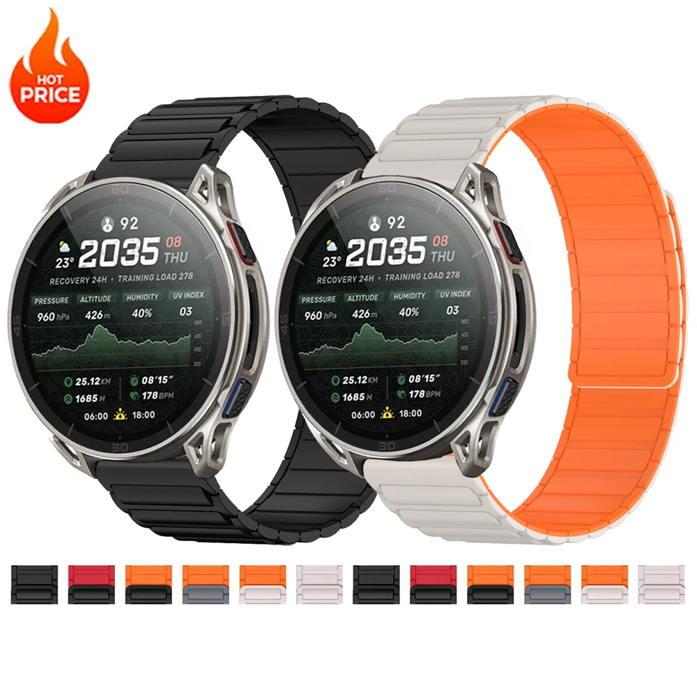Bracelet magnétique de 22mm pour AMAZFIT CHEETAH 2 Ultra BIP Max 6 5 UNITY, bracelets en Silicone Amazfit BALANCE 2 3 Ultra Active Max