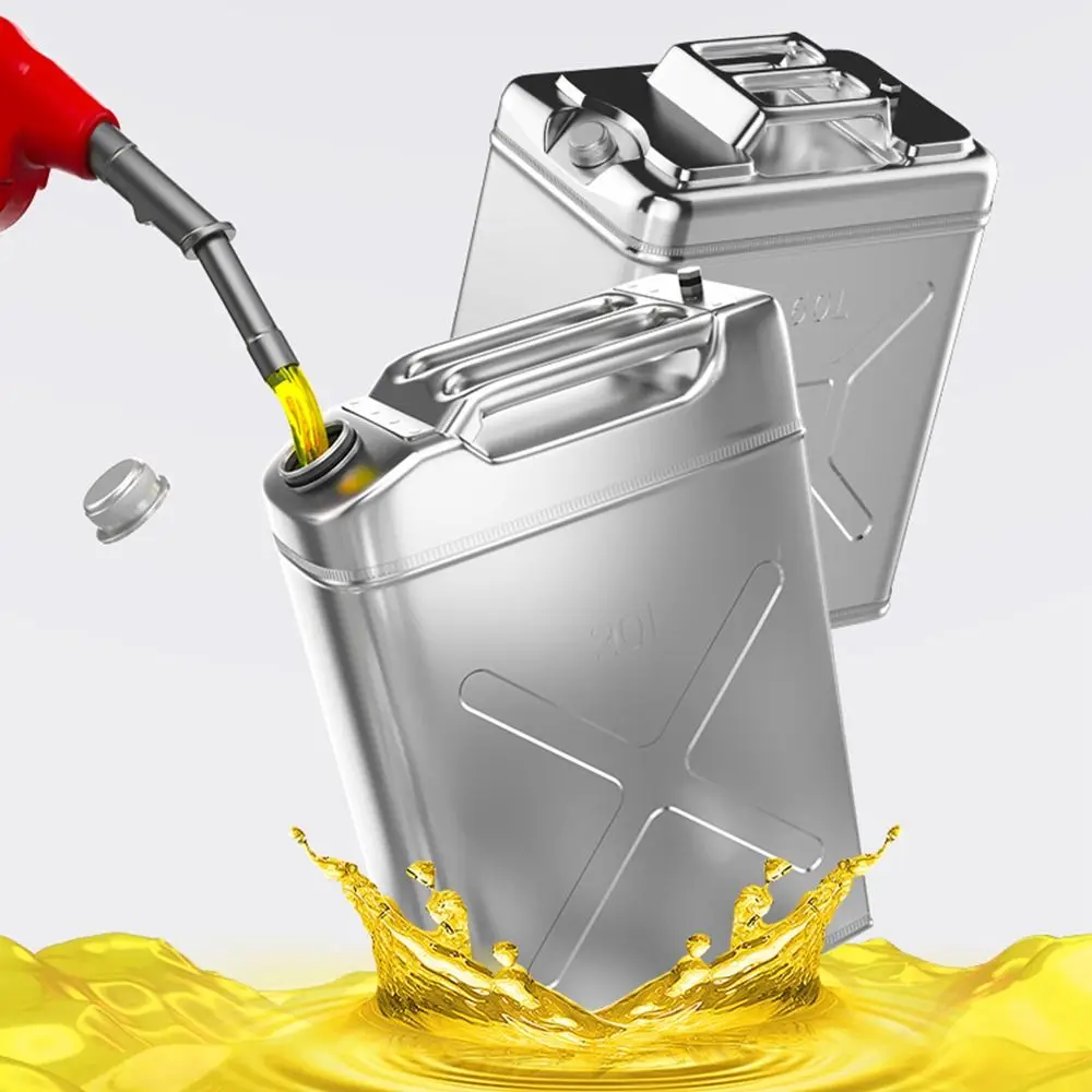 

New 5L/10L/20L tank Replacement thickening Gas Can 410 stainless steel Spare tank Outdoor
