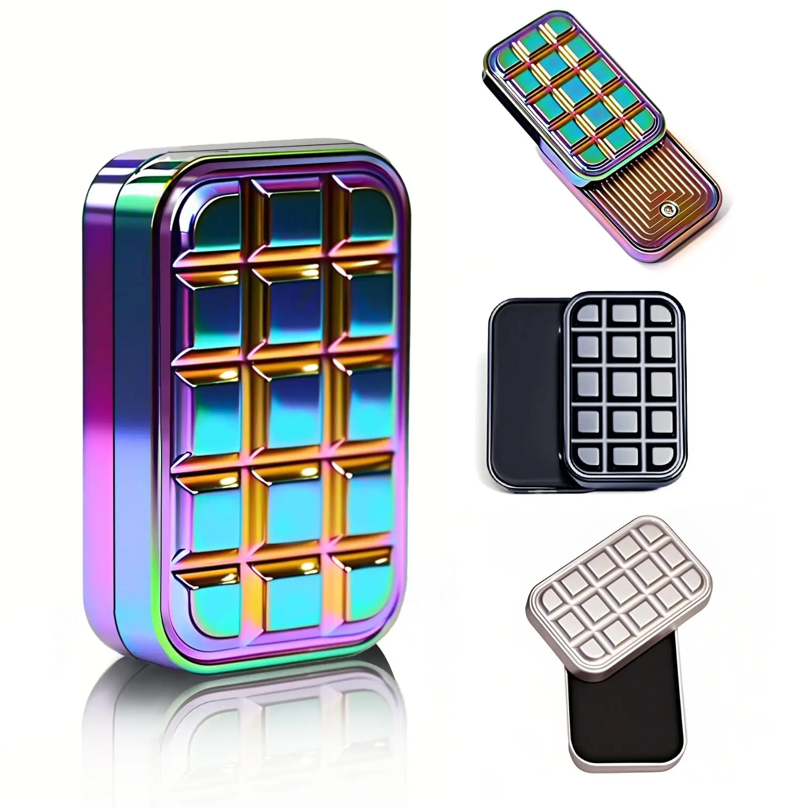 Fidget Slider Chocolate Shaped Magnetic Metal Fidget Toys EDC Adult Fidget Toys ADHD Anxiety Relief Toy Restless Toys