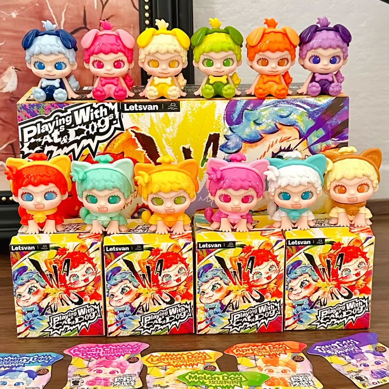 

Оригинальная серия Letsvan Wakuku Playing With Cat & Dog, модная слепая коробка, милые украшения для рабочего стола, игрушечная модель, подарок на Хэллоуин для девочек