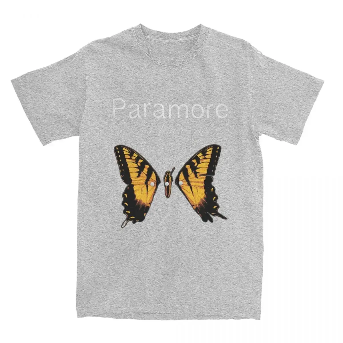 Y2K Mode, lässige T-Shirts, Paramore-Schmetterlings-Logo-Shirt, Outfits, Vintage-Baumwoll-T-Shirts, T-Shirt, Kleidung, bedrucktes Baumwoll-Oberteil, Unisex. – Detail 4